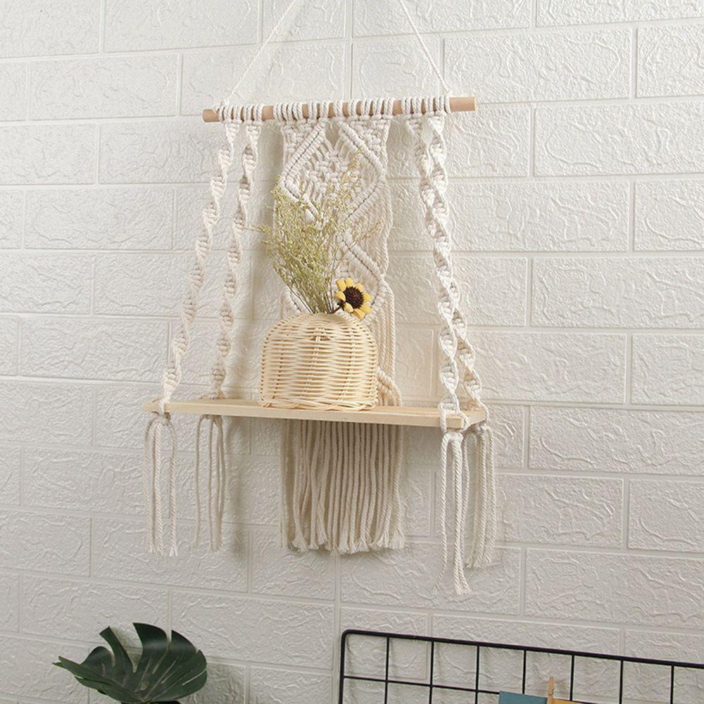 LONTIME Giá Đỡ Chậu Hoa Bằng Dây Cotton Bện Treo Tường Trang Trí