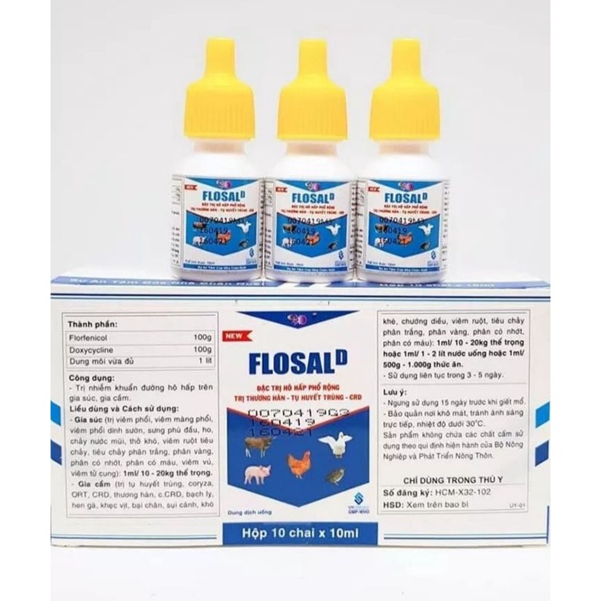 Flosal D 10ml thức ăn cho thú cưng