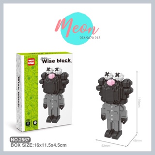 Miniblock Kaws đen - Xếp hình kaws size L
