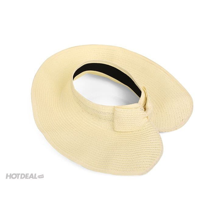 Mũ cói nửa đầu,  mũ chống nắng rộng vành gấp gọn đi biển