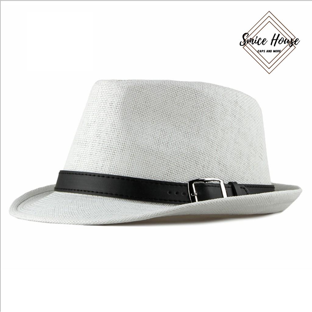 Mũ Phớt Nam Nữ Thời Trang Vành Ngắn MC08 - Nón Phớt Đi Biển Vintage Chất Cói | Mũ Chất HN