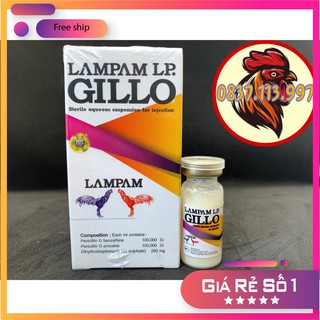 GILLO LAMPAM ĐẶC TRI KHÒ KHÈ SỔ MŨI PHÂN XANH TRẮNG CHO GÀ ĐÁ 100ML
