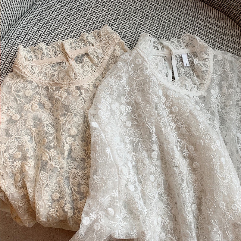 Áo sơ mi IELGY tay dài ống loe cổ cao phong cách thời trang Hàn Quốc