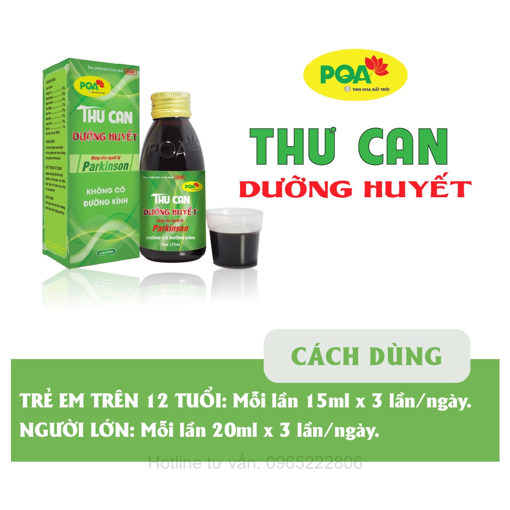 PQA Thư can dưỡng huyết dùng cho người bị parkinson chai 125ml