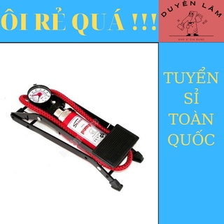 Bơm hơi đạp chân mini - bơm hơi xe đạp xe máy phao bơi