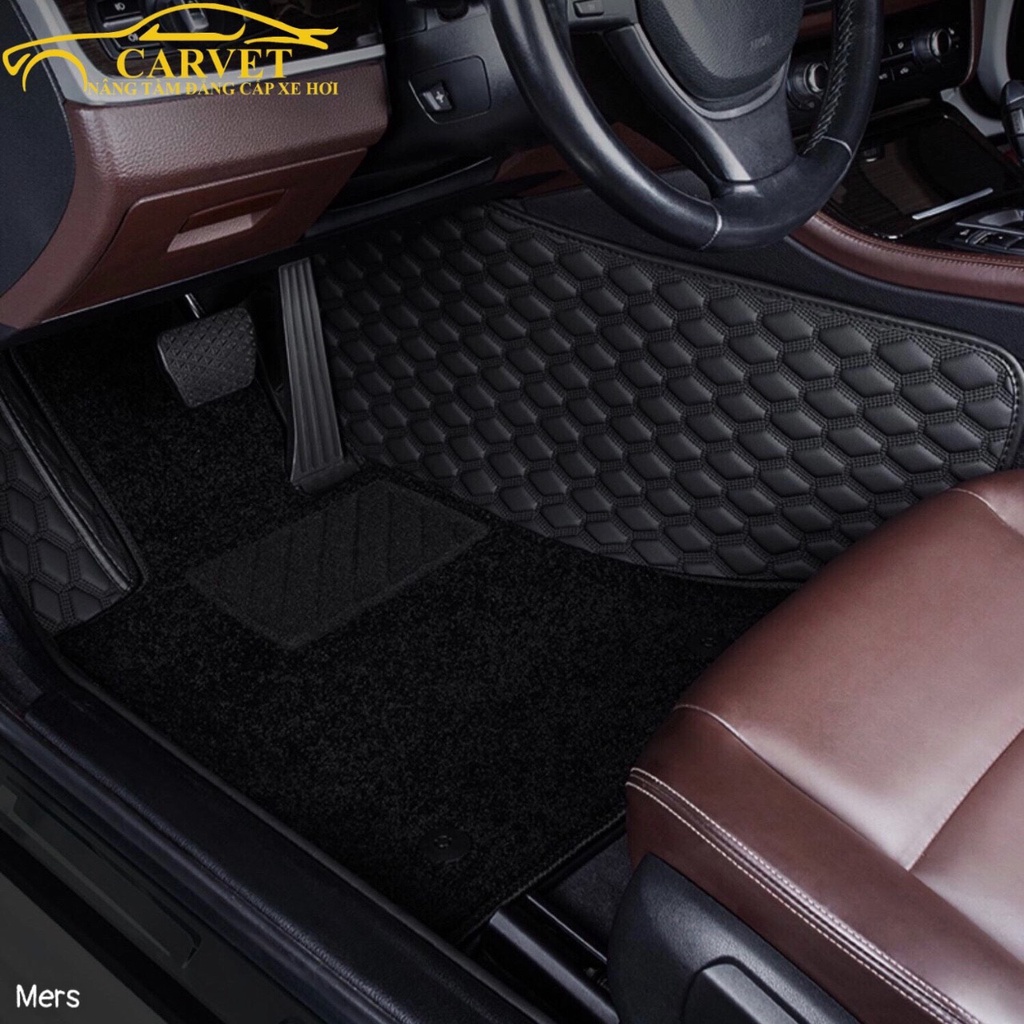 Thảm lót sàn ô tô 6D Nappa cho xe Mercedes S450 bản thường đời 2022-2023 kèm thảm rối chống bẩn cao cấp
