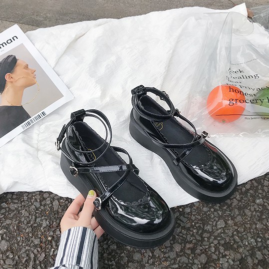 (SẴN 1 SỐ SIZE) Giày Ulzzang Nữ Đế 6 phân Khoá trái tim CỰC CUTE | BigBuy360 - bigbuy360.vn