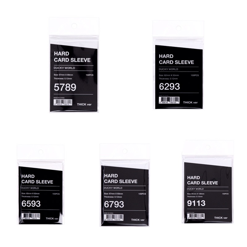 Sleeve Card Ducky World Siêu Dày 0.12mm - Bọc Ảnh Thẻ Không Seal Dán Bịch 100c Sleeve Thế Giới Vịt