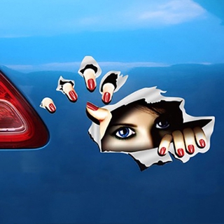 Decal dán trang trí hình đôi mắt 3D cho xe hơi