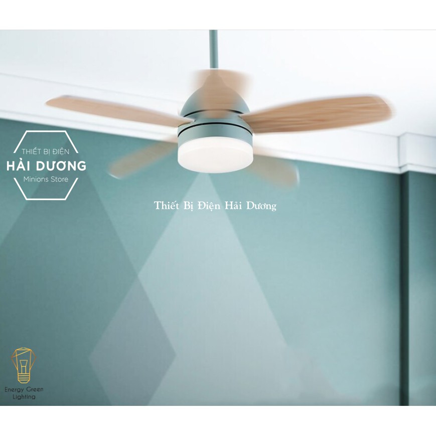 Quạt Trần Gỗ 3 Cánh QT-10632 Phong Cách Bắc Âu Tích Hợp Đèn Chiếu Sáng - 3 Chế Độ Ánh Sáng - Điều Khiển Từ Xa - Có Video