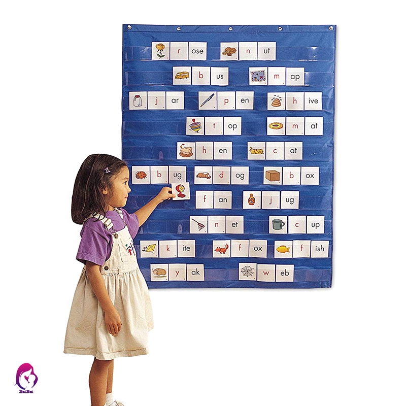 【Hàng mới về】 Learning Resources Standard Pocket Chart Education for Home Scheduling Classroom