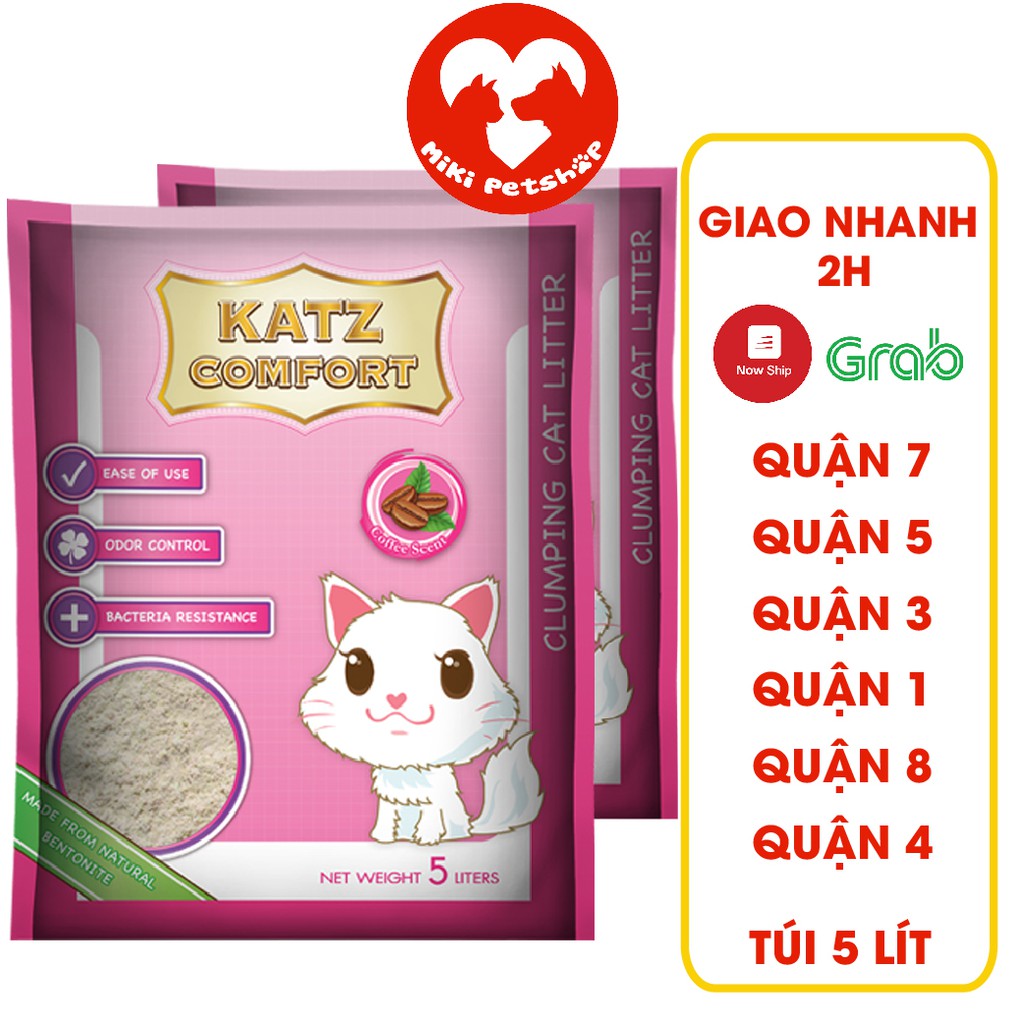 Cát Vệ Sinh Cho Mèo Cát Thái Lan Katz Comfort Túi 5 Lít 4.4Kg - Miki Petshop