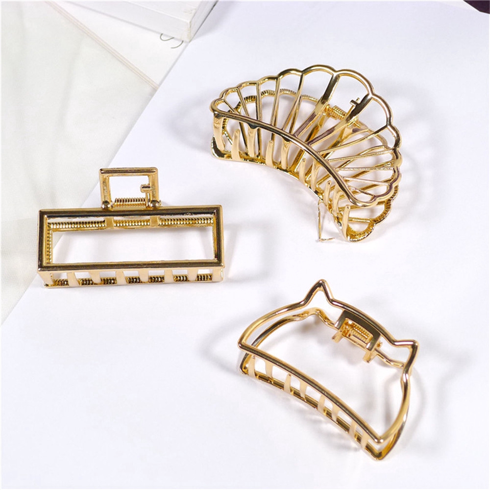 Kẹp tóc vàng thiết kế sáng tạo thời trang cho nữ