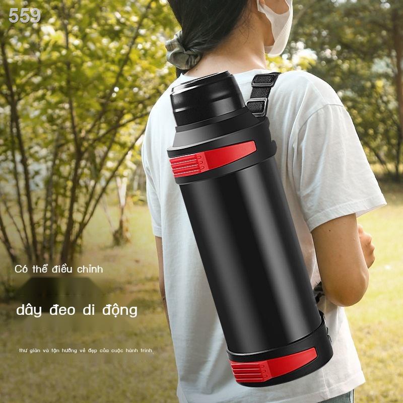 Bình giữ nhiệt inox 304 ngoài trời dung tích lớn nước nam ô tô du lịch 1,2-5 lít