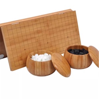 Set bàn cờ+ quân cờ + hộp cờ vây