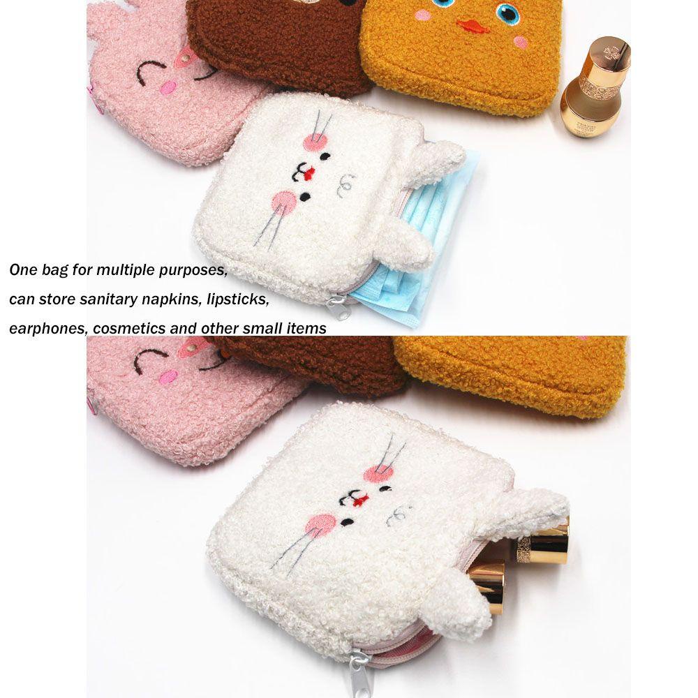 YANN1 Sanitary Pad Pouch Portable Headphone Case Coin Purse Makeup Organizer Cosmetic Bag