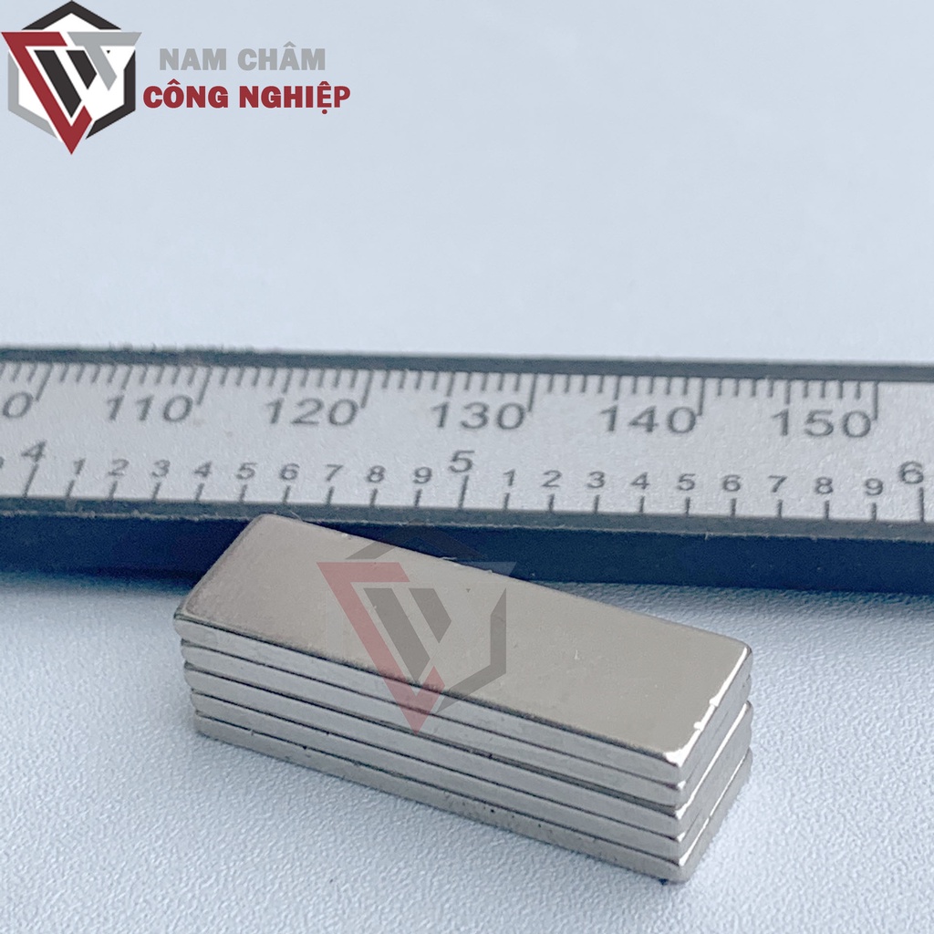 Nam châm chữ nhật 30x10x2mm nam châm đất hiếm màu trắng siêu mạnh NC4