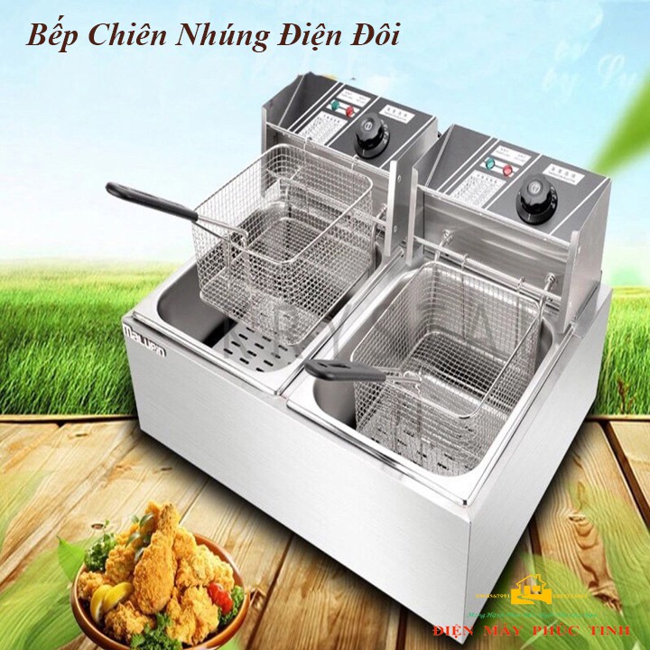 Bếp Chiên Dầu Đôi 2 Hộc