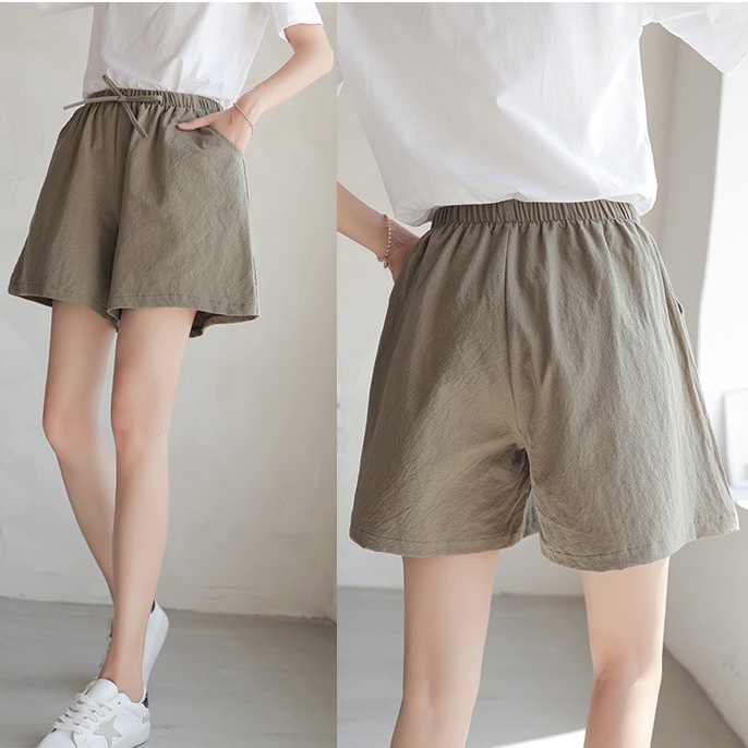 Quần đùi đũi nữ ,quần short buộc nơ chất đẹp cao cấp siêu mát , nhẹ nhàng, thấm hút mồ hôi tốt Her Vibe