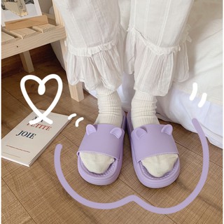 [CÓ SẴN] DÉP QUAI NGANG NỮ HÌNH TAI MÈO CUTE ✿ ROSASOONIE