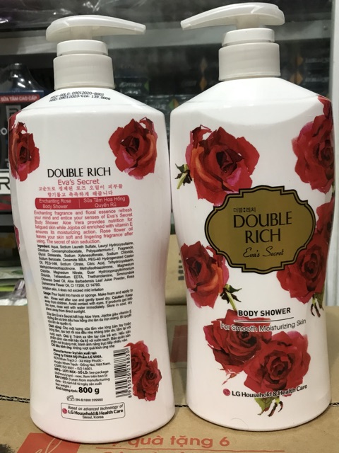 Sữa tắm Double Rich 800g ( hương hoa hồng )