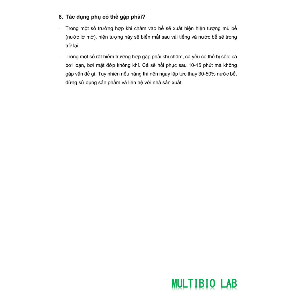 Multibio Lab - COMBO MultiBio + Multi Clear Water || Vi sinh xử lý nước + Khử bụi, khử đục, khử màu do lũa gây ra