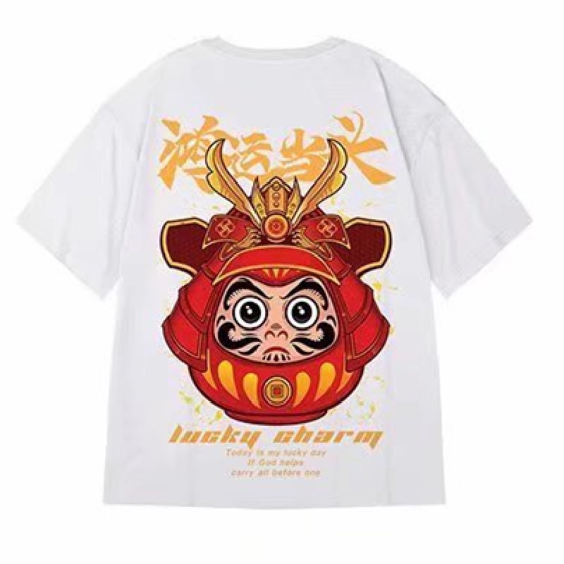 Áo Thun Dáng Rộng Tay Ngắn In Họa Tiết Hoạt Hình Phong Cách Hip Hop Thời Trang Mùa Hè Cho Nam Giới Size M-8XL