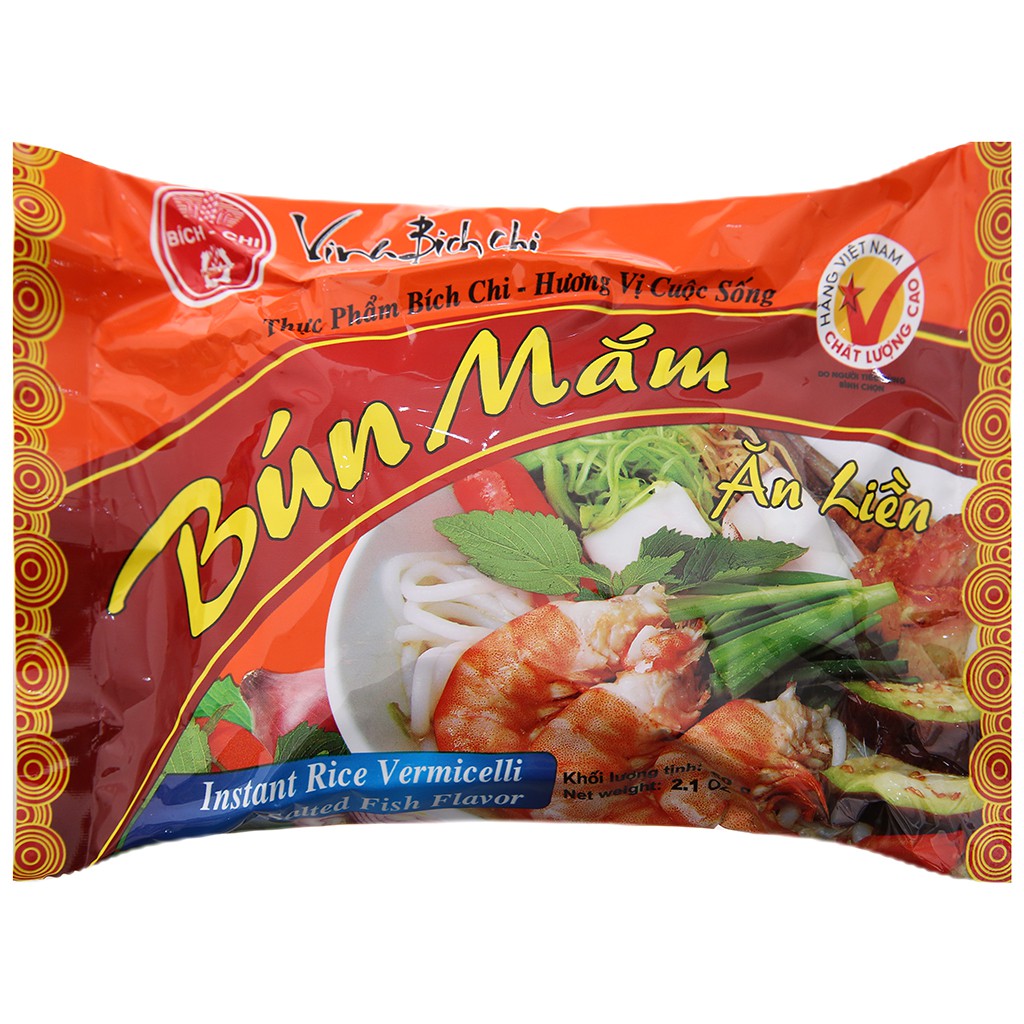 8 GÓI Bún mắm Vina Bích Chi gói 60g