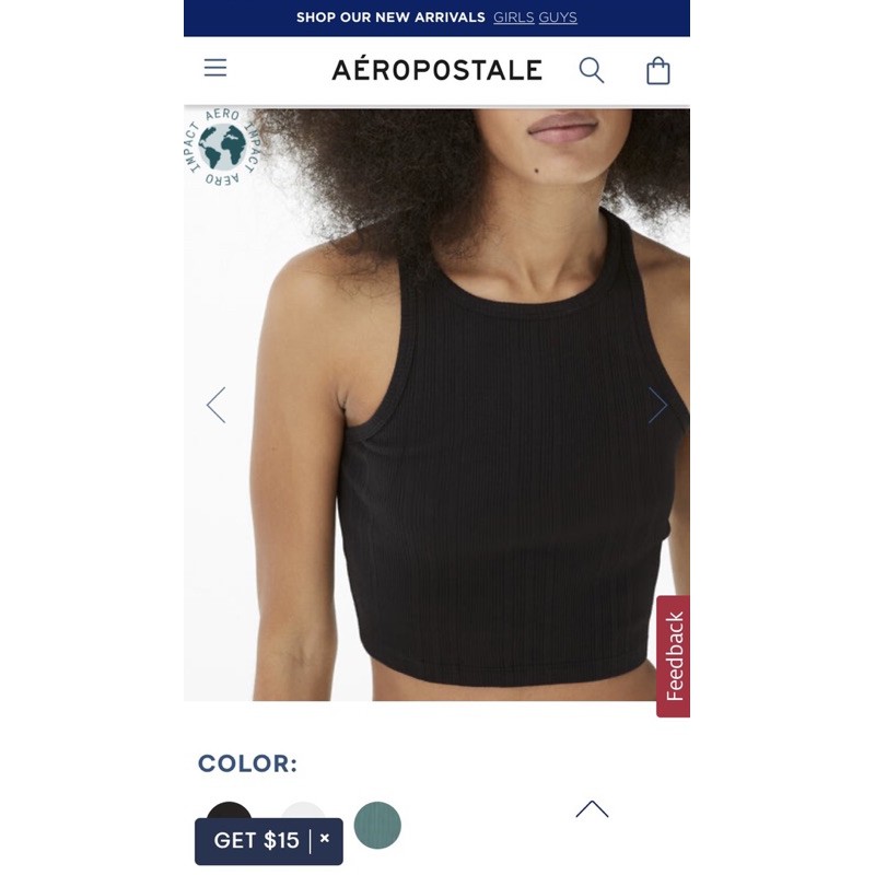 Áo croptop ba lỗ AERO xuất xịn