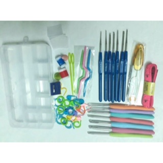 Bộ kim móc len và các dụng cụ tặng kèm