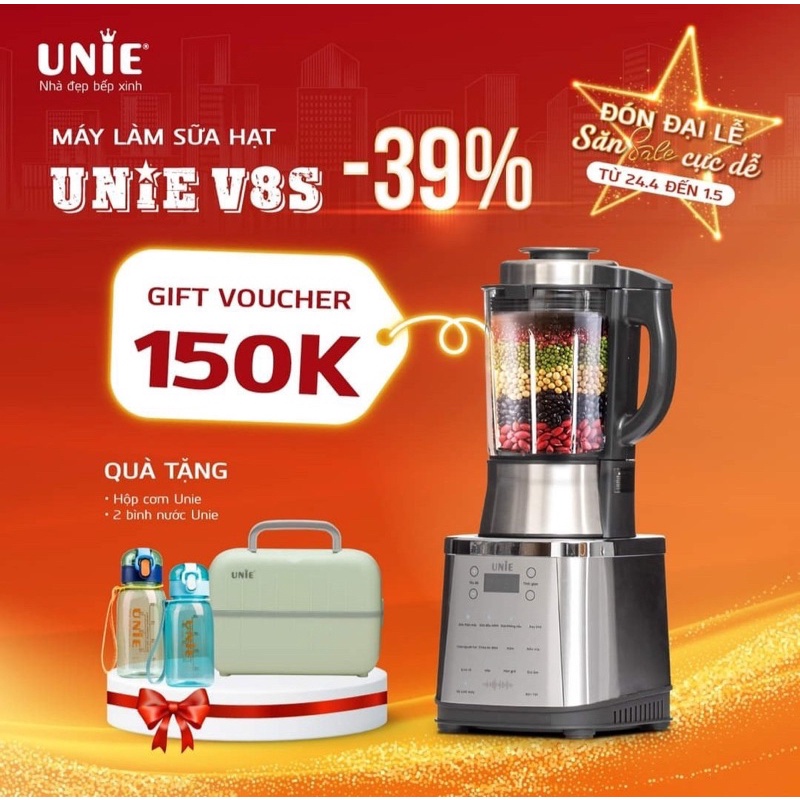 Máy làm sữa hạt Unie V8S - Hàng chính hãng