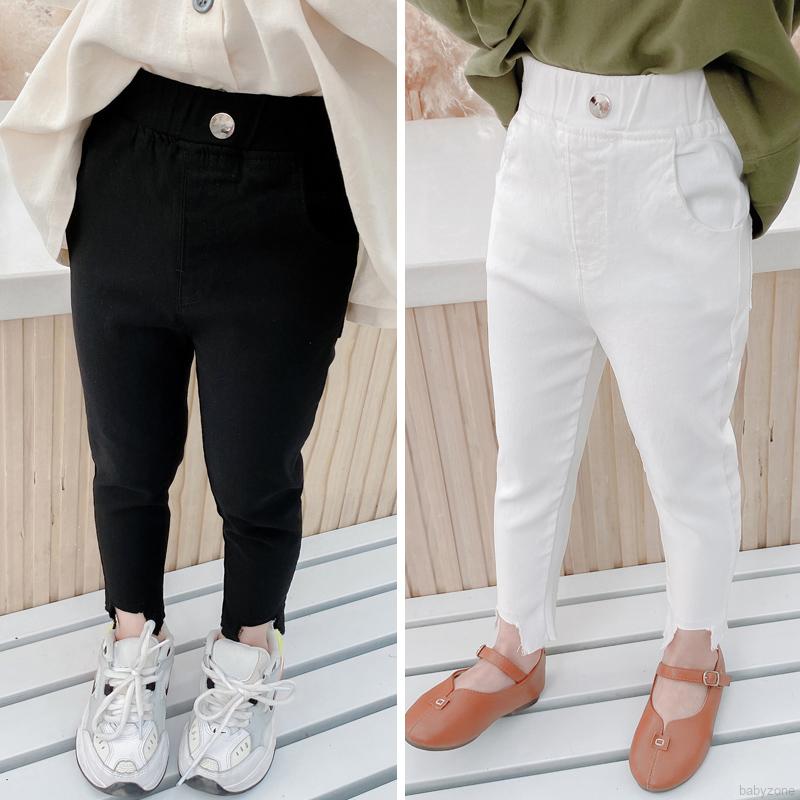 Quần Dài Dáng Ôm Co Giãn Thời Trang Mùa Thu Cho Bé Gái