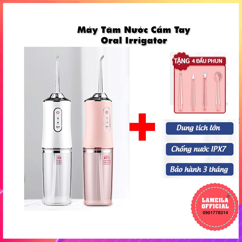 Máy Tăm Nước Oral Irrigator-𝑭𝒓𝒆𝒆𝒔𝒉𝒊𝒑-Tăm Nước Vệ Sinh Răng Miệng Cầm Tay Sạc USB P0296