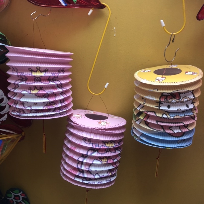 Lồng đèn trung thu hình trụ giấy cho bé, hàng nhập Quảng Châu