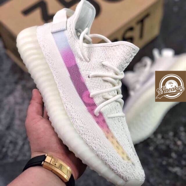 Giày - Giầy Thể thao Yeezy Boost 350 v2 trắng vạch đổi màu thời trang dạo phố Còn Hàng ! ! ! ? ! ! 2020 new !