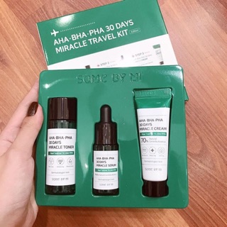 Bộ kit 3 món SOME BY MI AHA-BHA-PHA 30 DAYS MIRACLE TRAVEL KIT