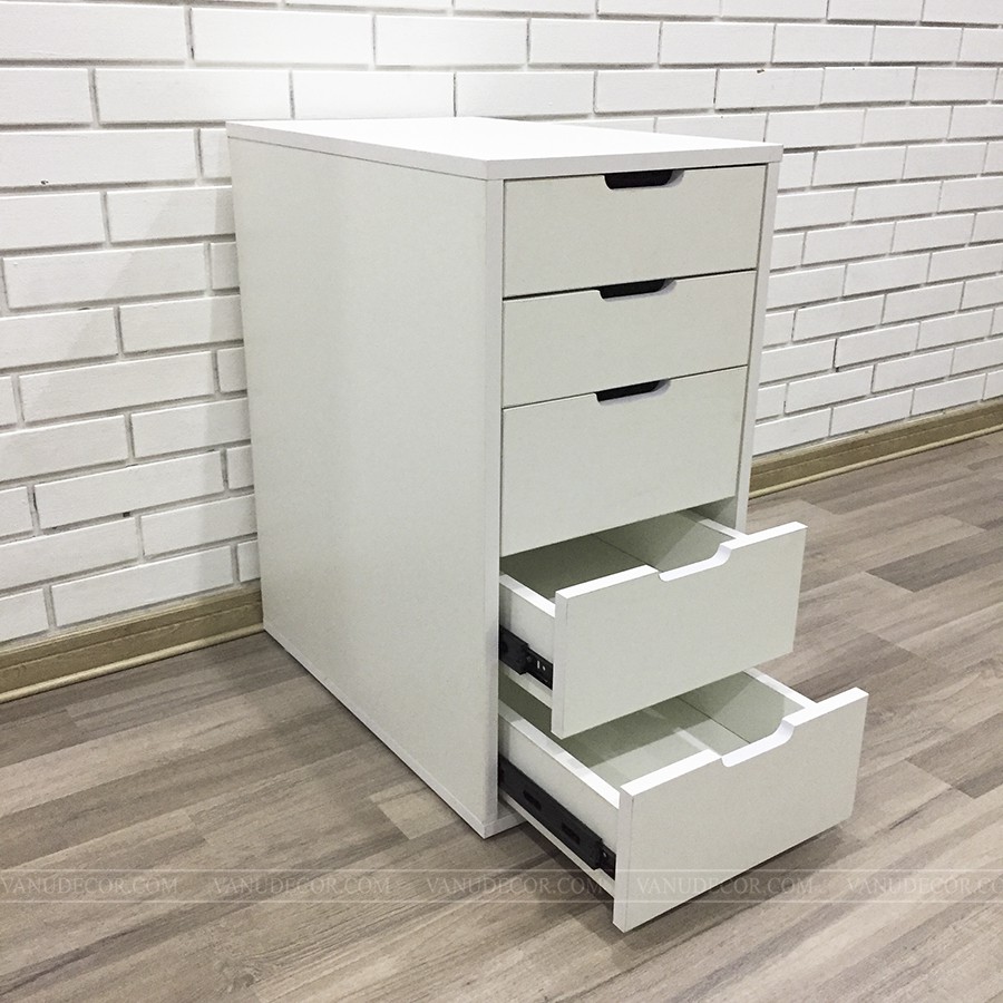 Tủ 5 ngăn kéo VANU DECOR theo thiết kế IKEA đa năng dùng cho bàn làm việc văn phòng bàn máy tính