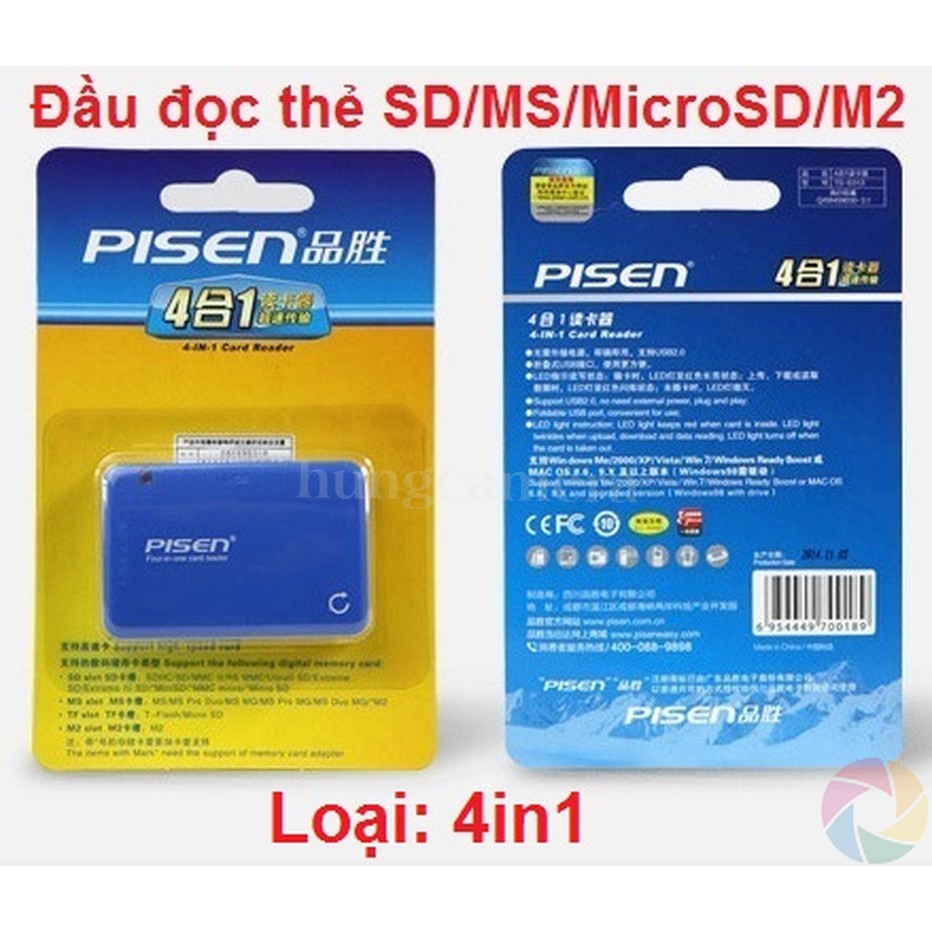 Đầu đọc thẻ nhớ SD/MS/MicroSD/M2