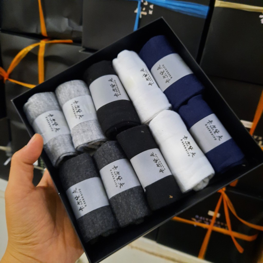 Tất Nam Hộp 10 đôi, Tất chống hôi chân, sét 10 đôi, không chọn màu