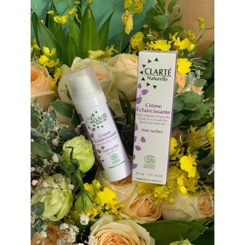 Kem dưỡng da Clarte Naturelle hữu cơ Pháp dưỡng sáng da, giảm nếp nhăn