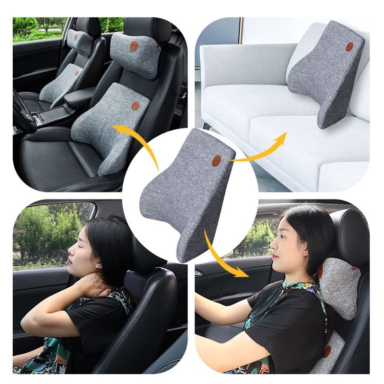 ⚡️WIN PRODUCT⚡️ Gối Tựa Lưng 3D CAO SU NON Cao Cấp Cho Ghế Xe Ô Tô, Ghế Văn Phòng