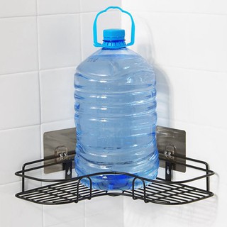 Adhesive Wall-Mounted Bathroom Storage Corner Shelf Hooks Holder