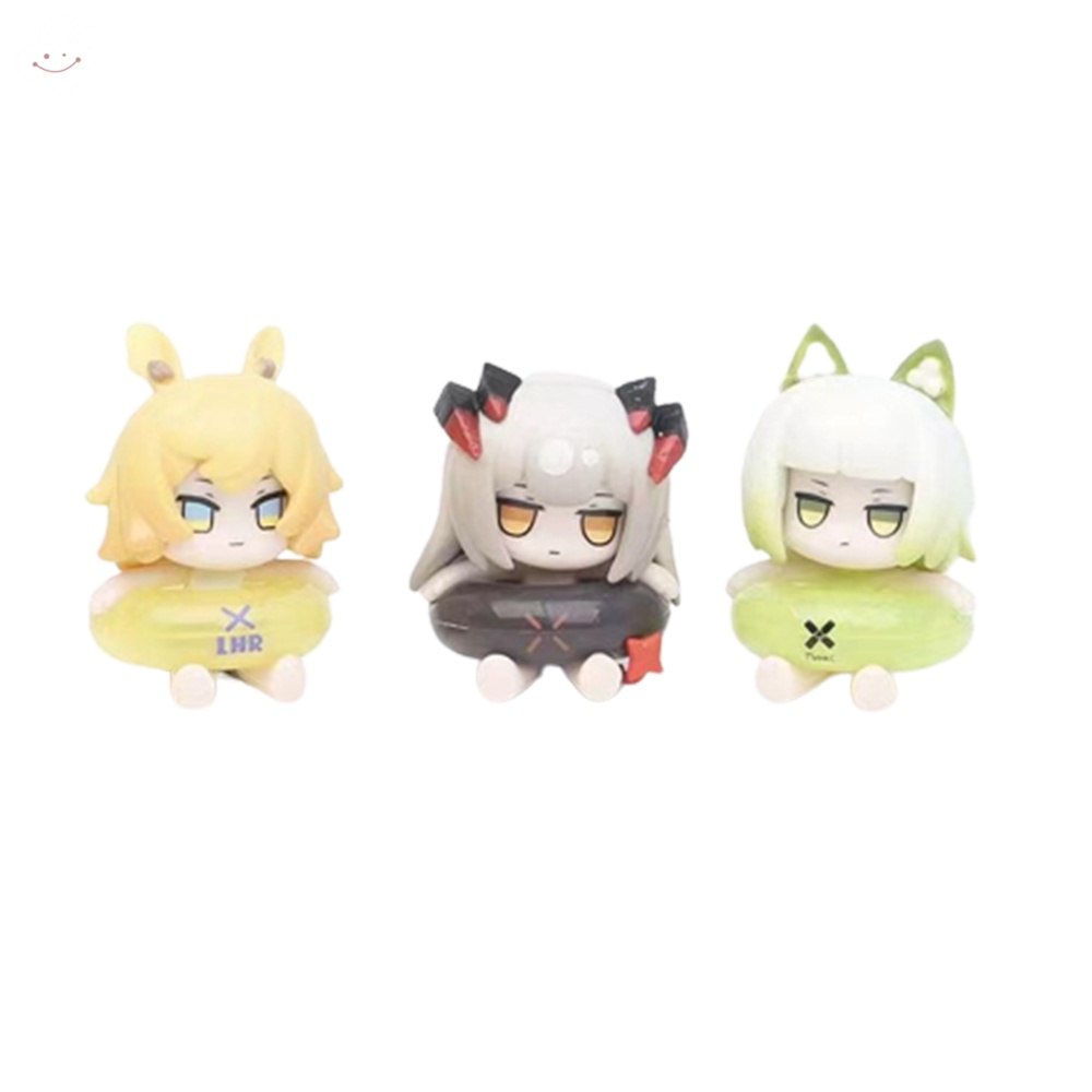Bộ 6 Mô Hình Đồ Chơi Arknights Đang Ngồi Bơi Trang Trí Nhà Cửa/Văn Phòng/Xe Hơi