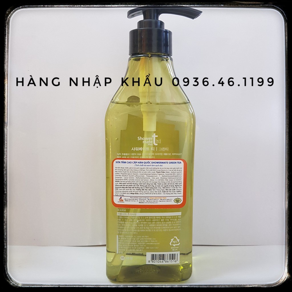 Sữa Tắm Showermate trà xanh và hoa cúc Cao Cấp Hàn Quốc 550ml