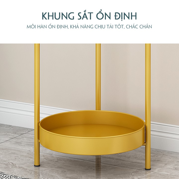 Kệ hoa 2 tầng, Kệ để chậu cảnh bằng sắt phun sơn chống gỉ cao cấp đẹp thanh lịch phù hợp cho trang trí phòng