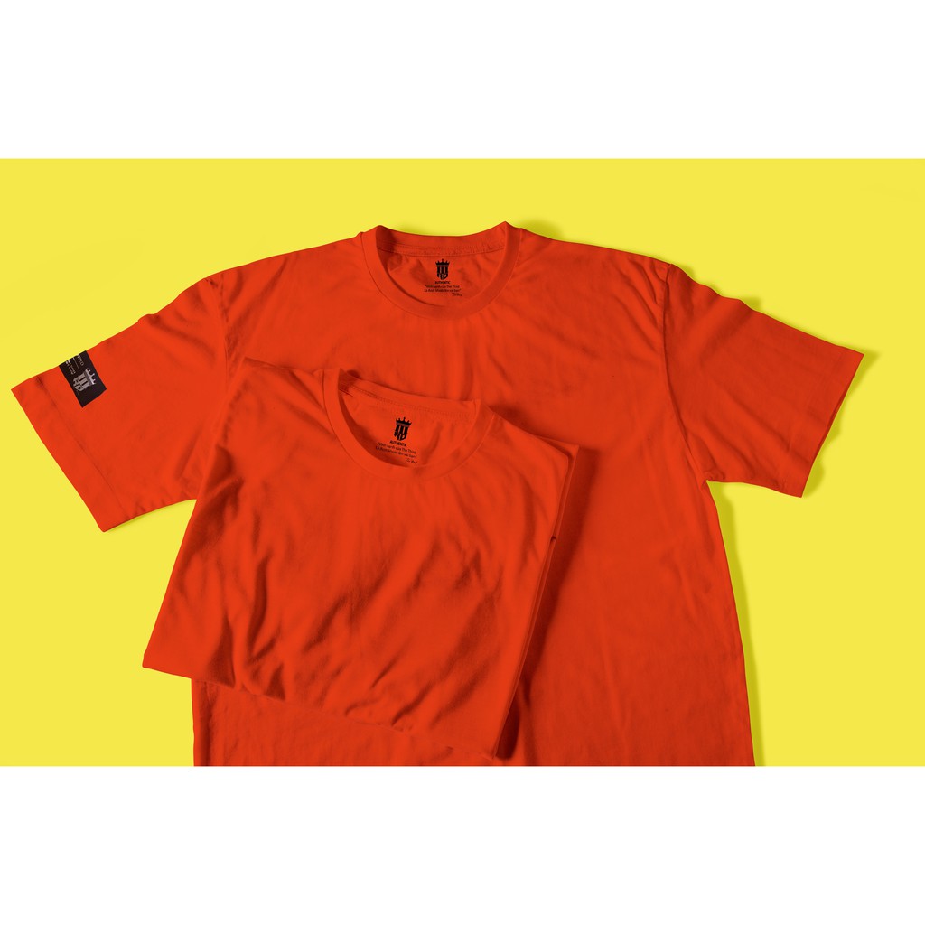 Áo thun Unisex The Third Basic Tee phông trơn nam nữ tay lỡ oversize form rộng  màu cam | BigBuy360 - bigbuy360.vn