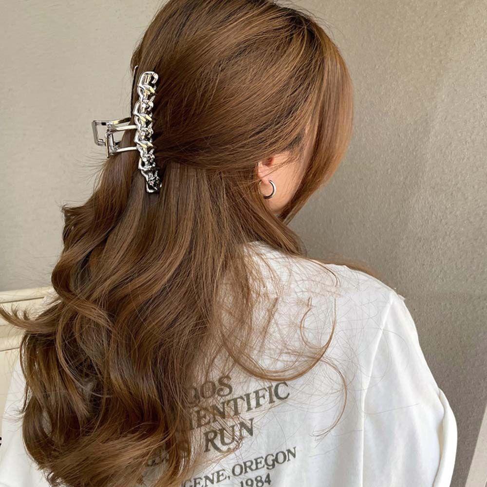 Kẹp Tóc Móng Vuốt Hình Trái Tim Rỗng Phong Cách Vintage Thanh Lịch Dành Cho Nữ Giá Đỡ