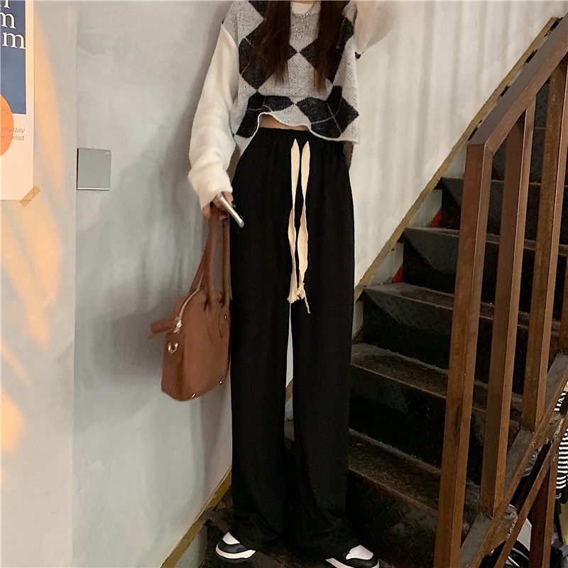 Quần SUXI ống rộng phong cách thể thao năng động trẻ trung dành cho nữ