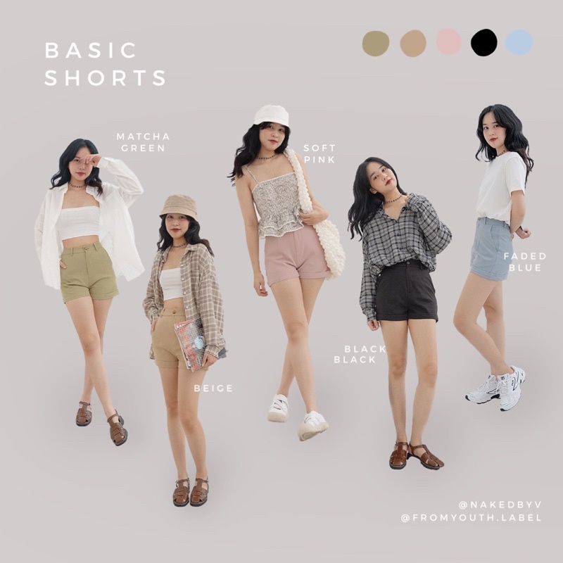 Naked By V - Quần đùi Basic Shorts