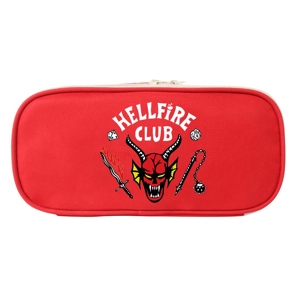 Hộp Đựng Bút Chì Đa Năng Sức Chứa Lớn In Họa Tiết Stranger Things 4 HELLfire club Cho Học Sinh
